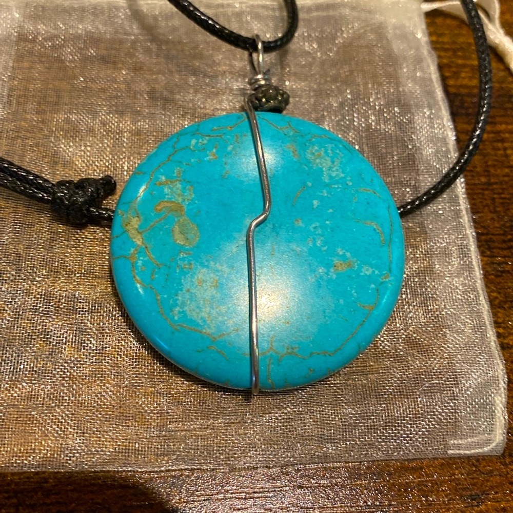 Mexican Turquoise pendant - Picture 3 of 7